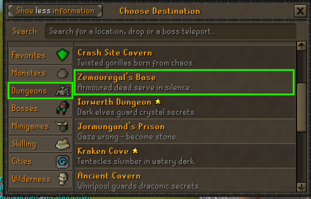 Teleport location via Spiritual Fairy Tree